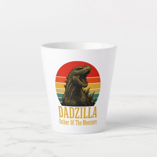 Dadzilla Vater der Monster Vatertag Milchtasse (Vorderseite)