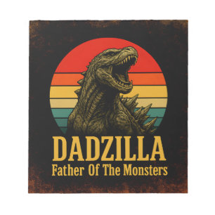 Dadzilla Vater der Monster Vatertag Notizblock