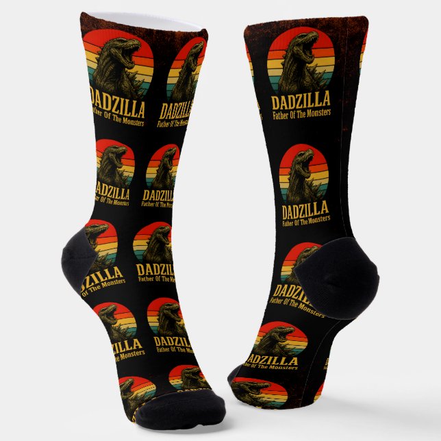Dadzilla Vater der Monster Vatertag Socken (Gewinkelt)