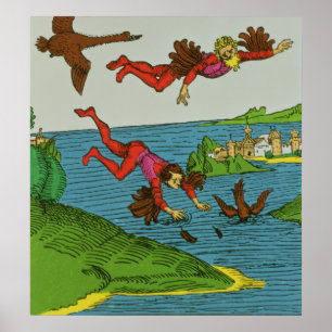 Daedalus und Icarus, 15. Jahrhundert Poster