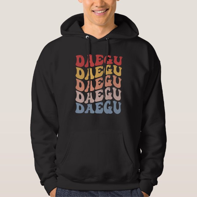 Daegu City Groovy Retro Hoodie (Vorderseite)