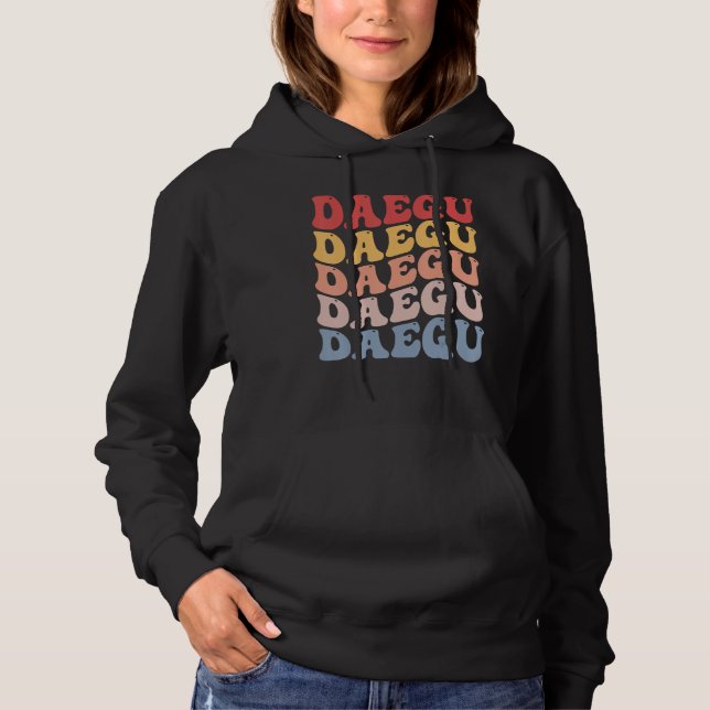 Daegu City Groovy Retro Hoodie (Vorderseite)