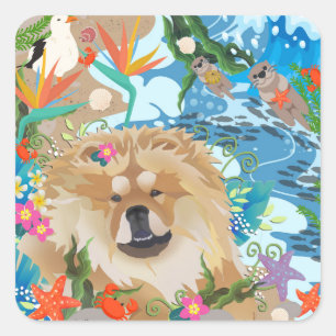 DAEJA - Freunde des Ozeans Quadratischer Aufkleber