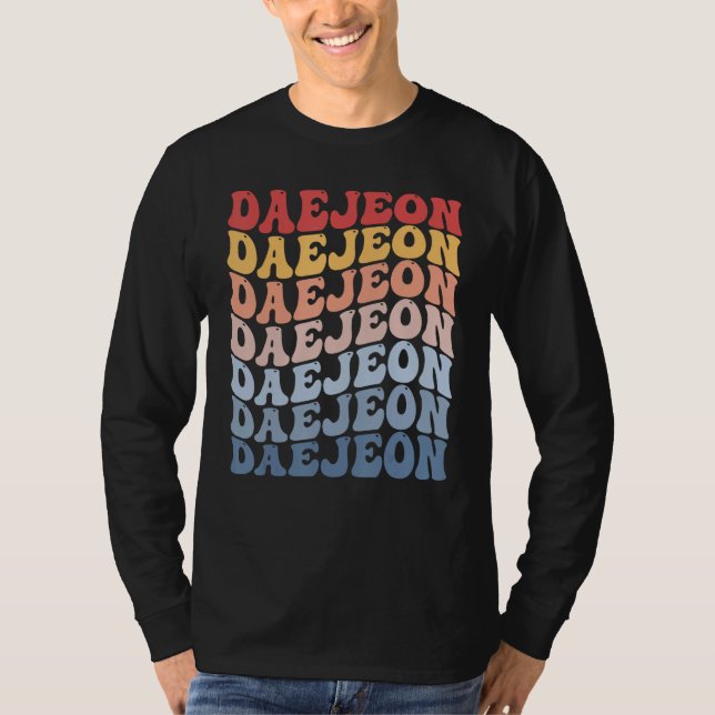 Daejeon City Groovy Retro T-Shirt (Vorderseite)