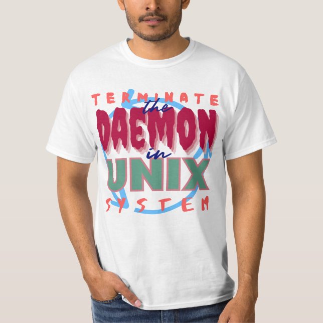 Daemon-Prozess in Unix-Systemen T-Shirt (Vorderseite)
