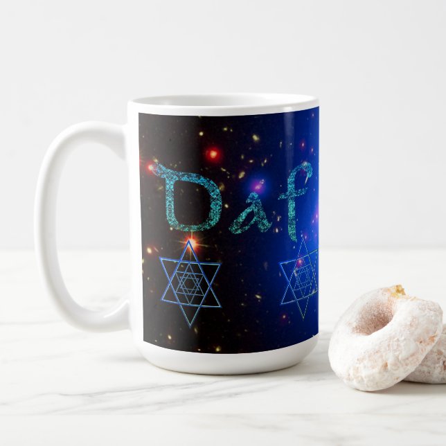 Daf Yomi Stars und Space Kaffeetasse (Mit Donut)