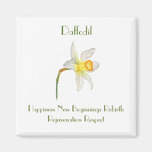 Daffelfarben mit Blume Magnet (Vorne)