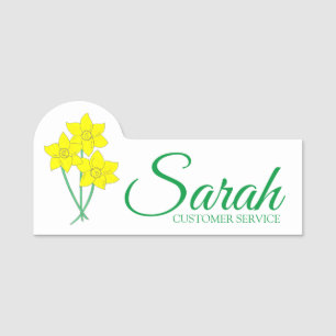 Daffodic Bunch Blume Shop Florist Namensschild