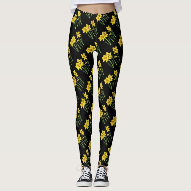 Daffodien Leggings (Vorderseite)