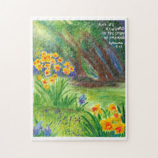 Daffodien mit Scripture Christlich Puzzle