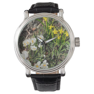 Daffodien und Crocus Watch Armbanduhr