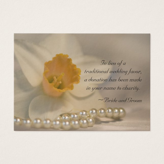Daffodil and Pearls Wedding Wohltätigkeit Fevor Ca (Vorderseite)