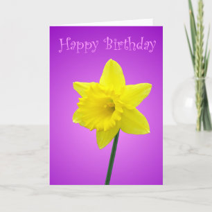 Daffodil Birthday Card Karte