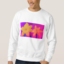 Daffodil Bloom Sweatshirt - Handmade Chalk Pastel