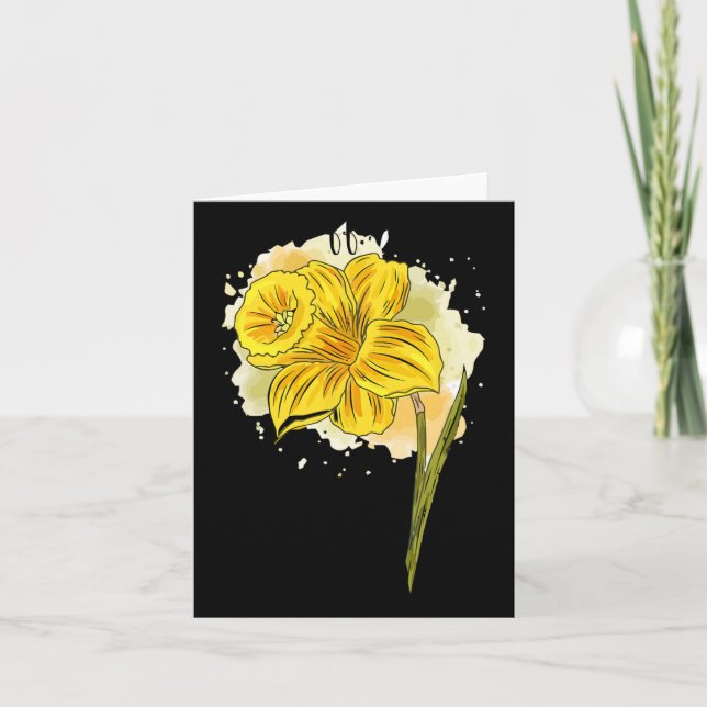 Daffodil Blume Blumenfrühlings-Ostern Da Karte (Vorderseite)