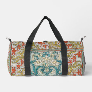 Daffodil chintz art nouveau Blume Wallpaper Duffle Bag