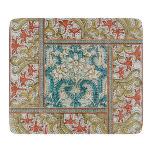 Daffodil chintz art nouveau Blume Wallpaper Schneidebrett