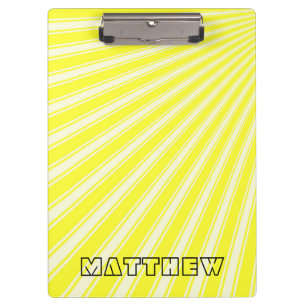 Daffodil Color Stripe Funky Muster Klemmbrett