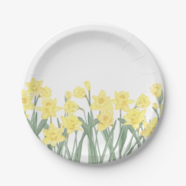 Daffodil Ditzy Floral Pappteller (Vorderseite)
