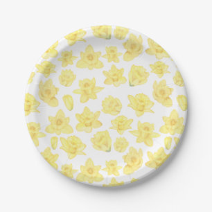 Daffodil Ditzy Floral Pappteller