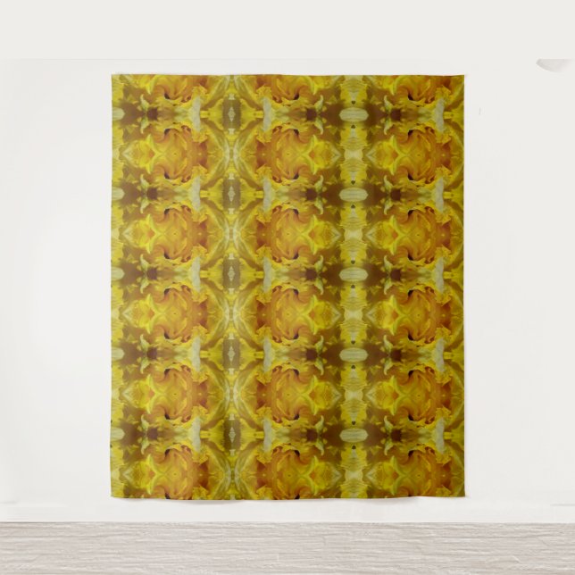 Daffodil Ikat Zen  Wandteppich (Vorderseite)