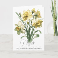 Daffodil März Birth Blume Geburtstagkarte