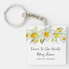 Daffodil Memorial Funeral Photo Keychain Schlüsselanhänger