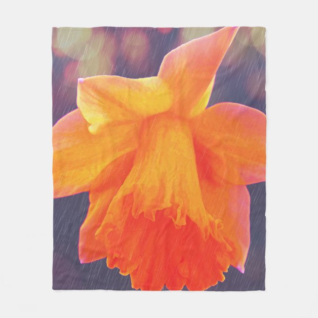 Daffodil Rain Fleece Blanket (Vorderseite)