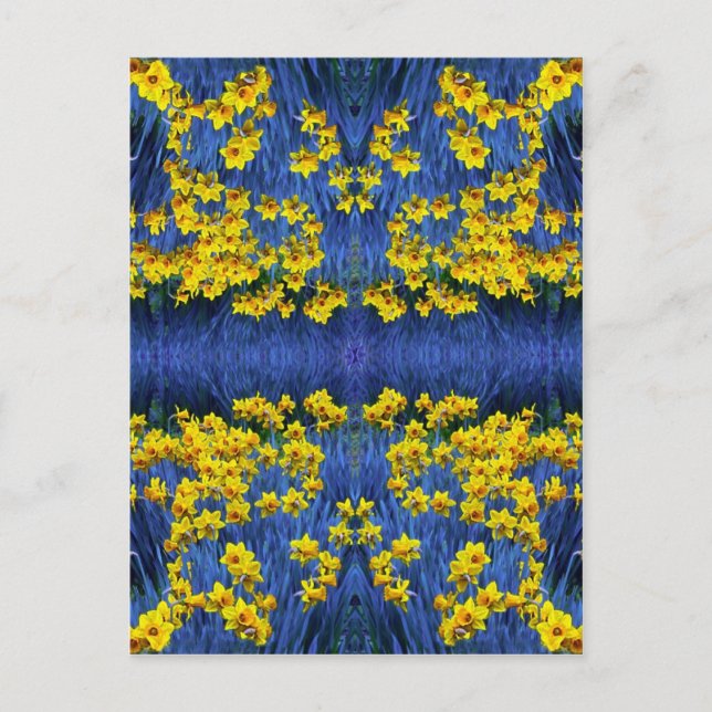 Daffodil Spring Fantasy Postkarte (Vorderseite)