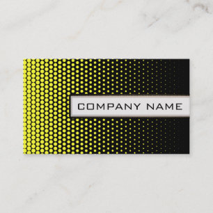 Daffodil Techno Dots Elegante Moderne Schwarz Visitenkarte