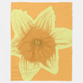 Daffodil Yellow Orange Throw Blanket Fleecedecke