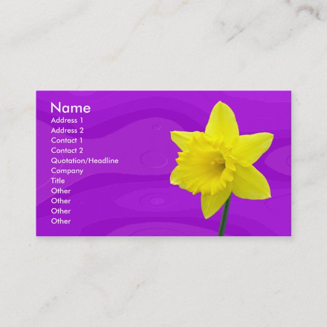 Daffodill Visitenkarte (Vorderseite)