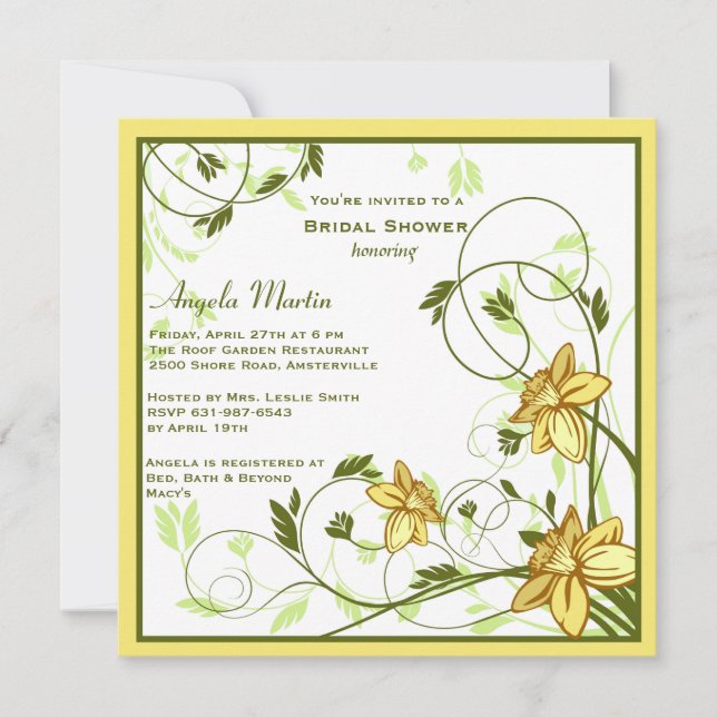 Daffodills Einladung (Vorderseite)