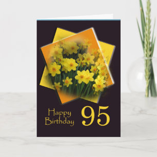 Daffodils 95. Geburtstag wünscht Grußkarte Karte