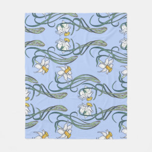 Daffodils Art: Nouveau Spring Fleecedecke