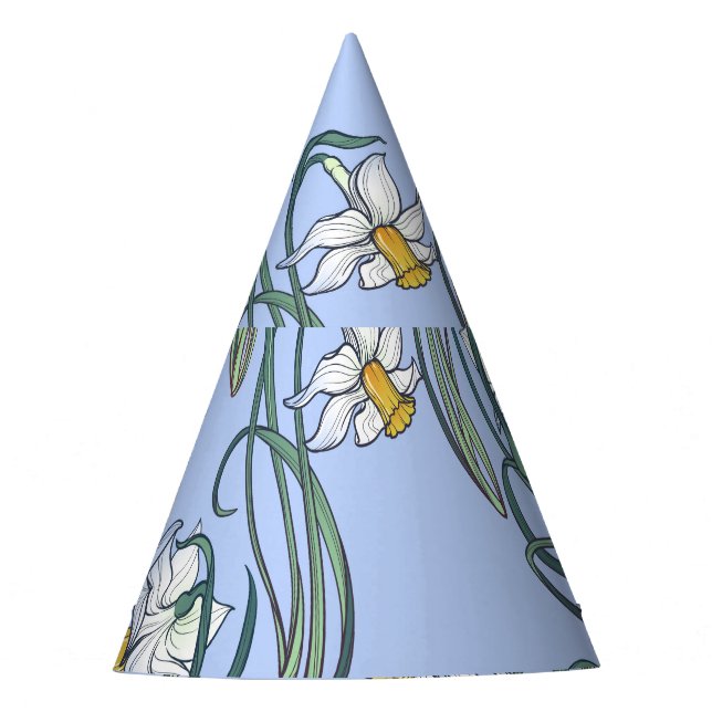 Daffodils Art: Nouveau Spring Partyhütchen (Vorderseite)