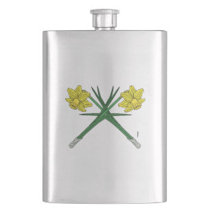 Daffodils Crossed Flachmann