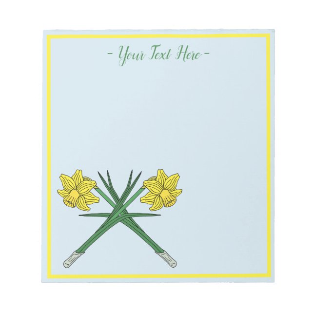 Daffodils Crossed Notizblock (Vorderseite)