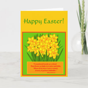 Daffodils Gedicht, Happy Oaster Card Feiertagskarte