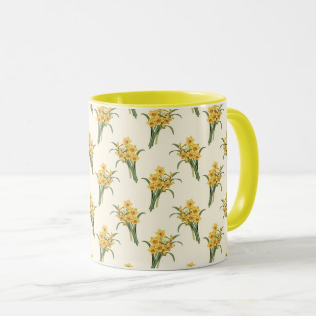 Daffodils pattern tasse (VorderseiteRechts)