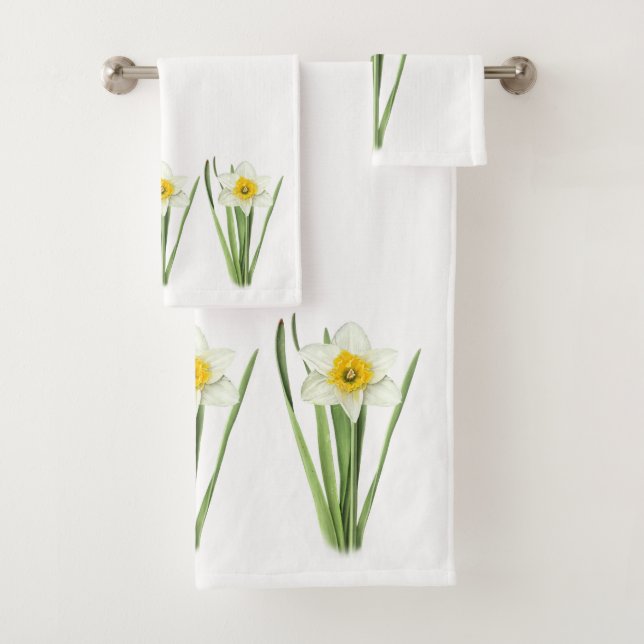 Daffodische Blume Badhandtuch Set (Insitu)