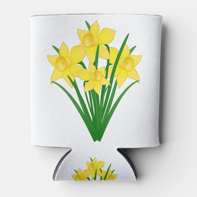 Daffodische Blume Dosenkühler (Vorderseite)