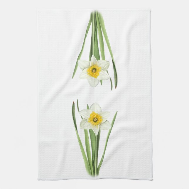 Daffodische Blume Geschirrtuch (Vertikal)