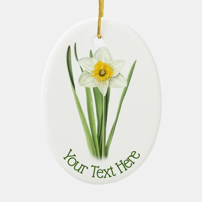 Daffodische Blume Keramik Ornament (Vorne)