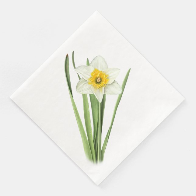Daffodische Blume Serviette (Ecke)