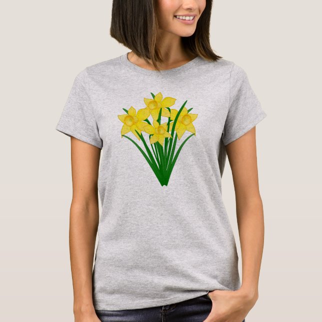 Daffodische Blume T-Shirt (Vorderseite)