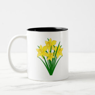 Daffodische Blume Zweifarbige Tasse