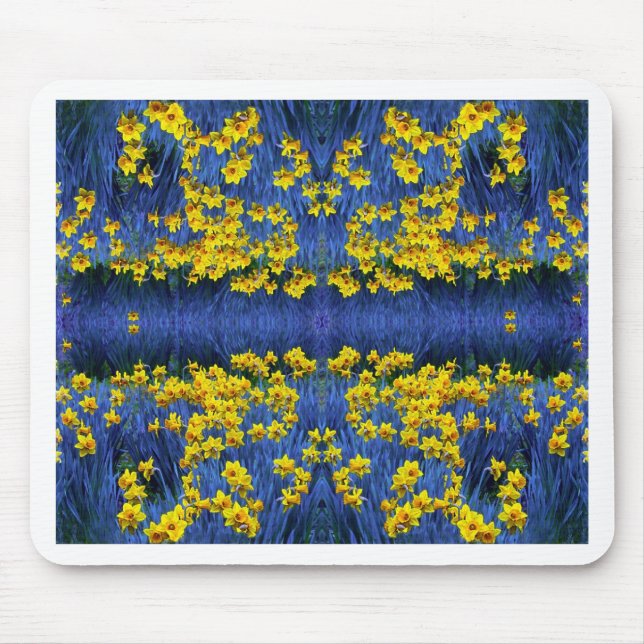 Daffodische Frühlingsfantasie Mousepad (Vorne)