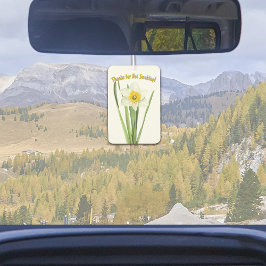 Daffodische Frühlingsstiftung Blume Botanische Kun Autolufterfrischer