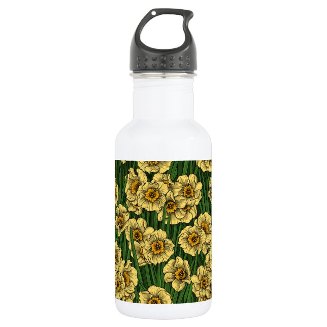 Daffodischer Garten Edelstahlflasche (Vorderseite)